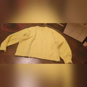 CALIA ||  Calia By Carrie Underwood  - Florescent Yellow Fuzzy Sweater - Large